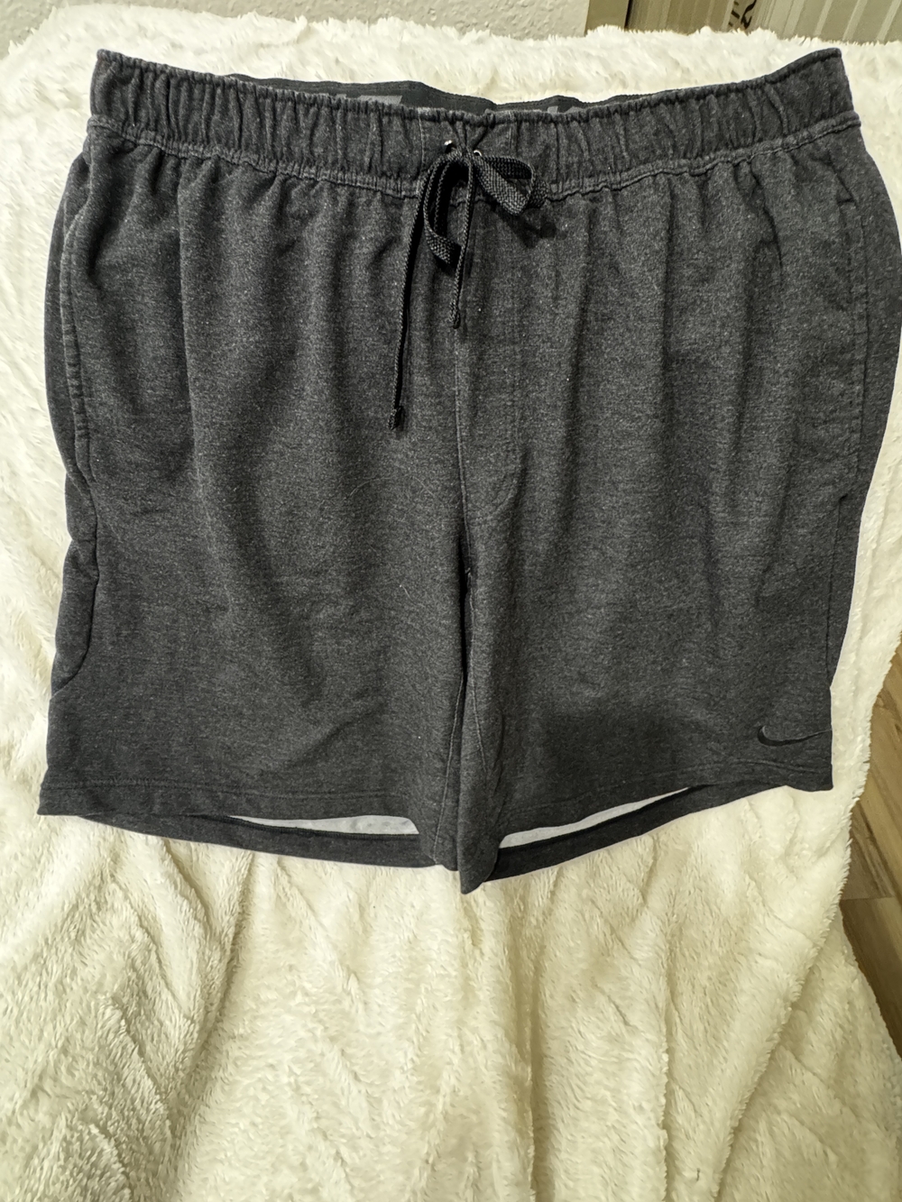 Nike Men's Charcoal Gray Athletic Drawstring Shorts